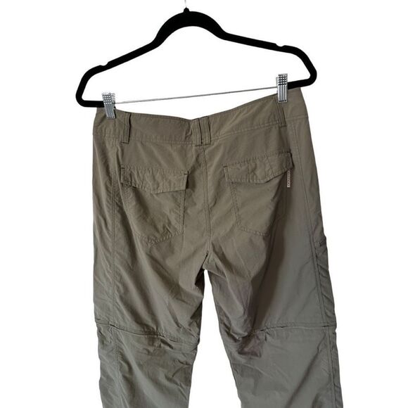 ExOfficio Convertible Shorts Tan Khaki Nylon Hiking Pants Size 8 Insect Shield - Picture 3 of 12